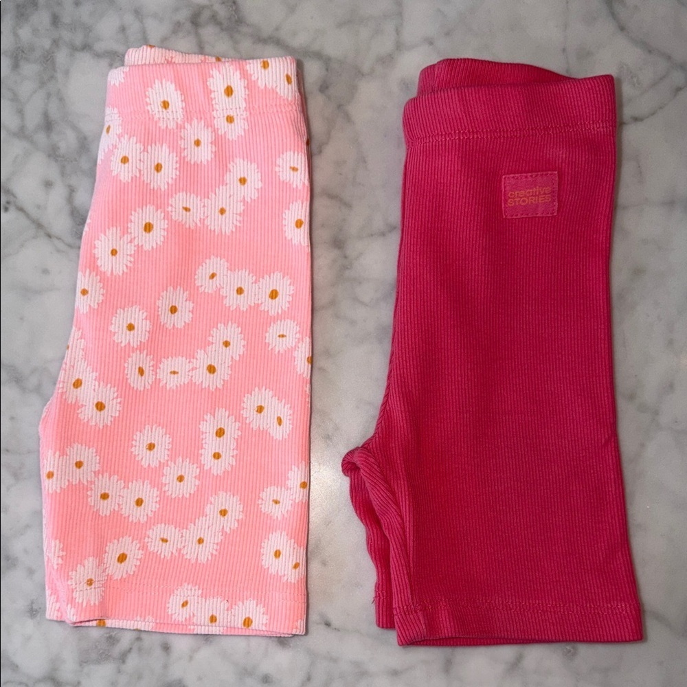 Zara Pink Floral & Pink Biker Shorts Bundle 3Y